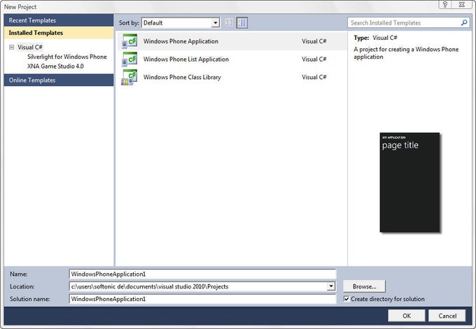 Visual Studio 2010 Express for Windows Phone Visual Studio 2010 Express for Windows Phone