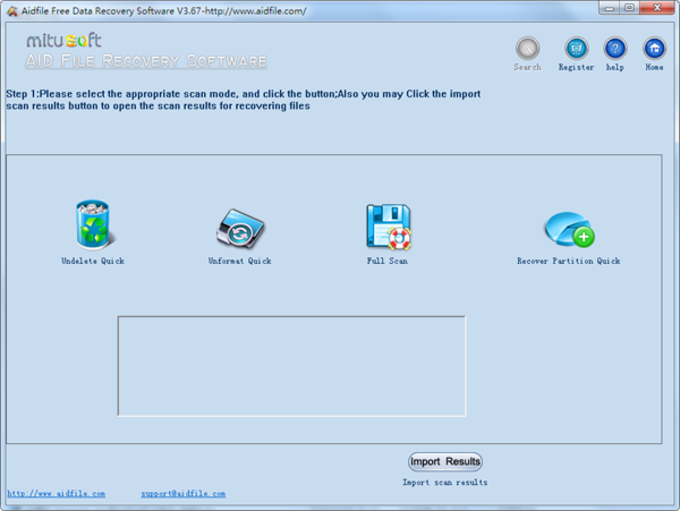 Aidfile free data recovery software