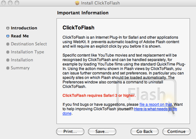 ClickToFlash ClickToFlash