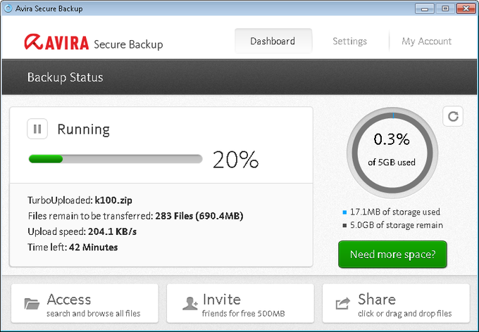 Avira Secure Backup Avira Secure Backup