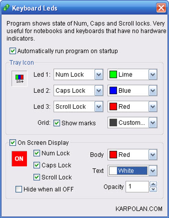 karpolan keyboard led