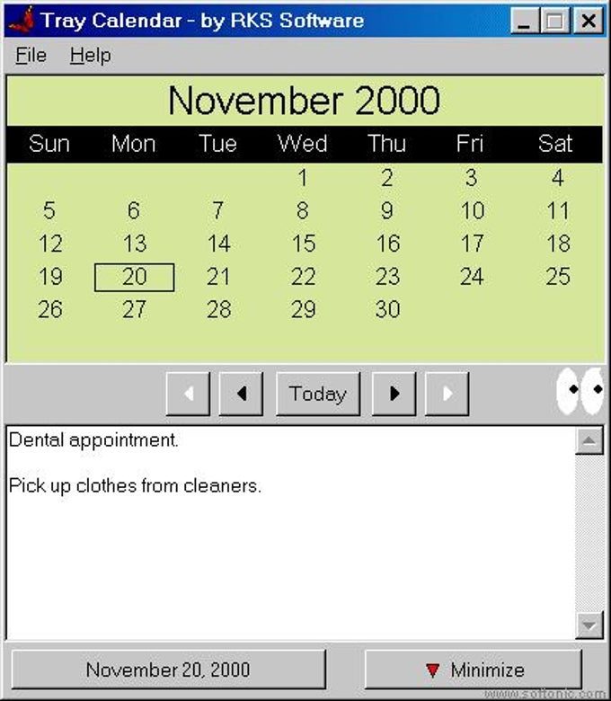 Tray Calendar Descargar