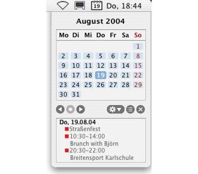 MenuCalendarClock MenuCalendarClock