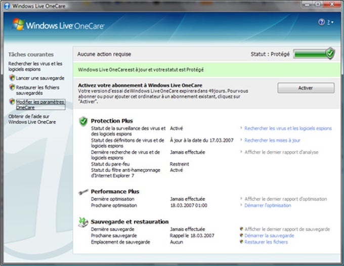 Windows Live OneCare Windows Live OneCare