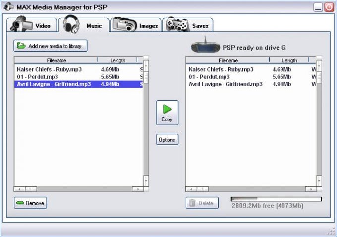 PSP Max Media Manager PSP Max Media Manager
