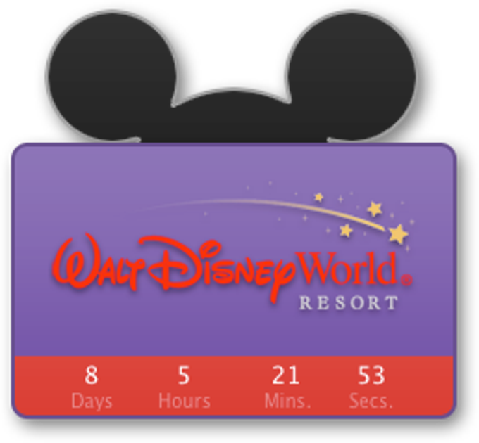 Disney trip countdown clock