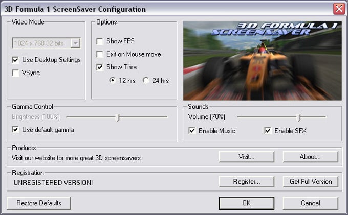 3D Formula 1 Screensaver 3D Formula 1 Screensaver