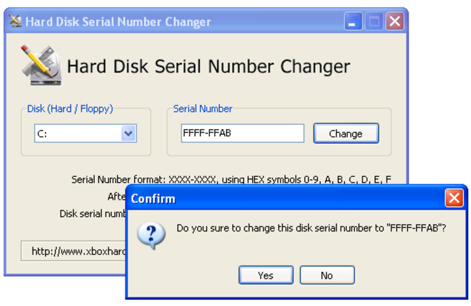 Udfordring Jakke Ren Hard Disk Serial Number Changer - Download