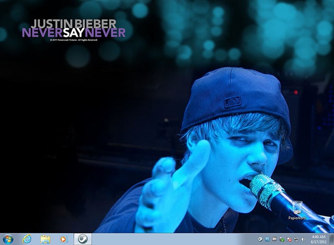Tema Justin Bieber: Never Say Never Tema Justin Bieber: Never Say Never