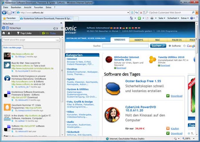 TICKnTALK Twitterclient für IE TICKnTALK Twitterclient für IE