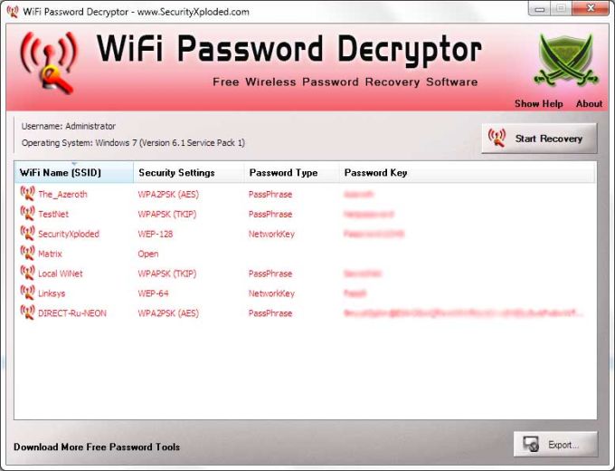 Wifi password recovery para pc