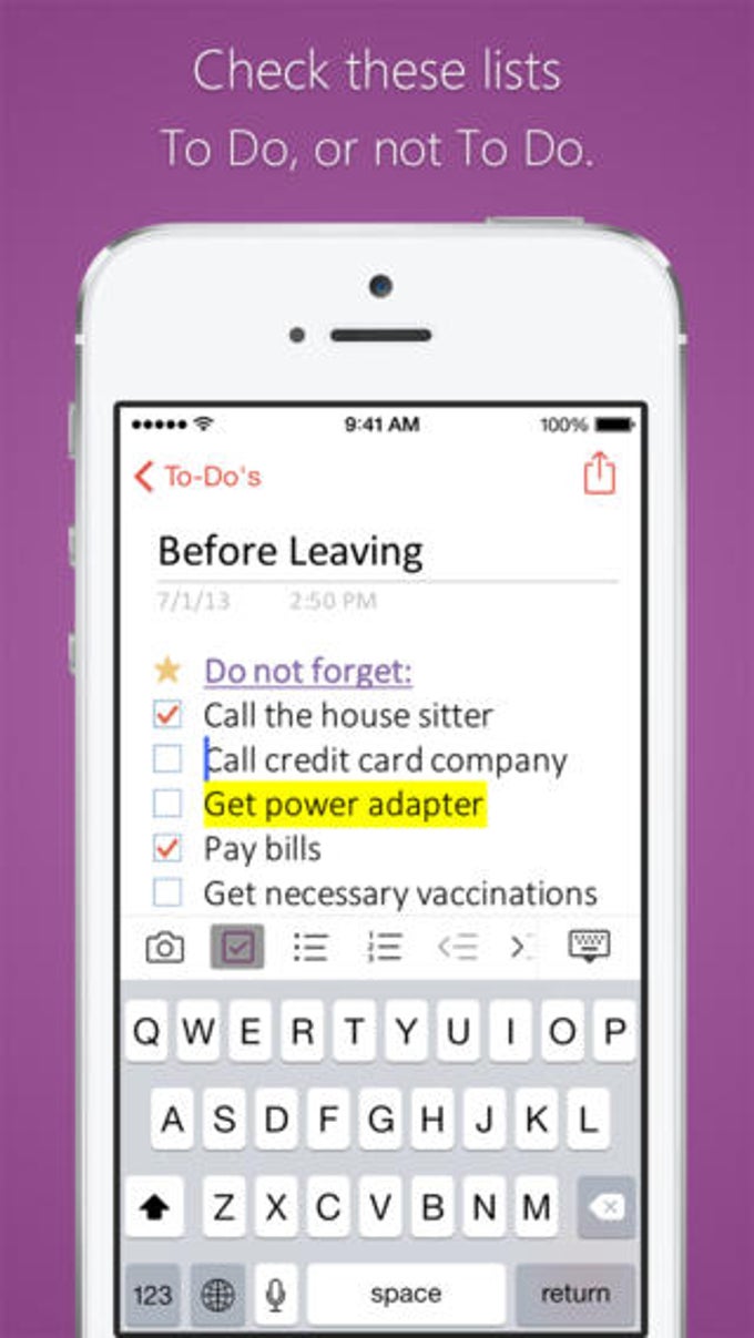 Microsoft OneNote für iPhone Microsoft OneNote für iPhone