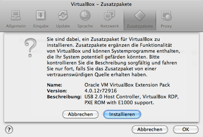 VirtualBox Extension Pack VirtualBox Extension Pack