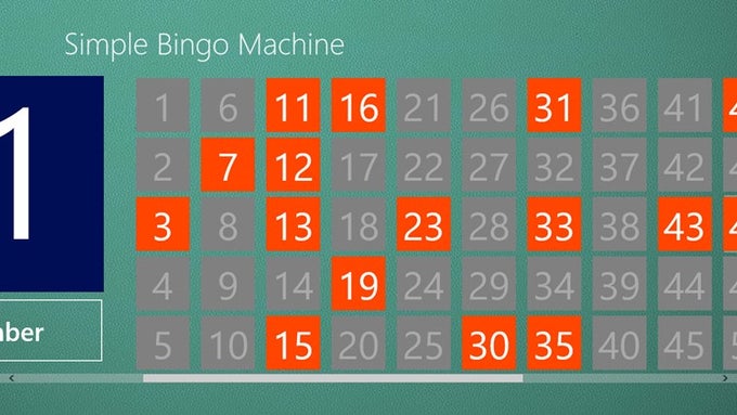 Simple Bingo Machine for Windows 10 Simple Bingo Machine for Windows 10
