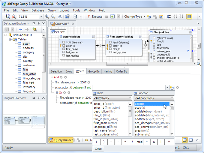 dbForge Query Builder for MySQL - Download