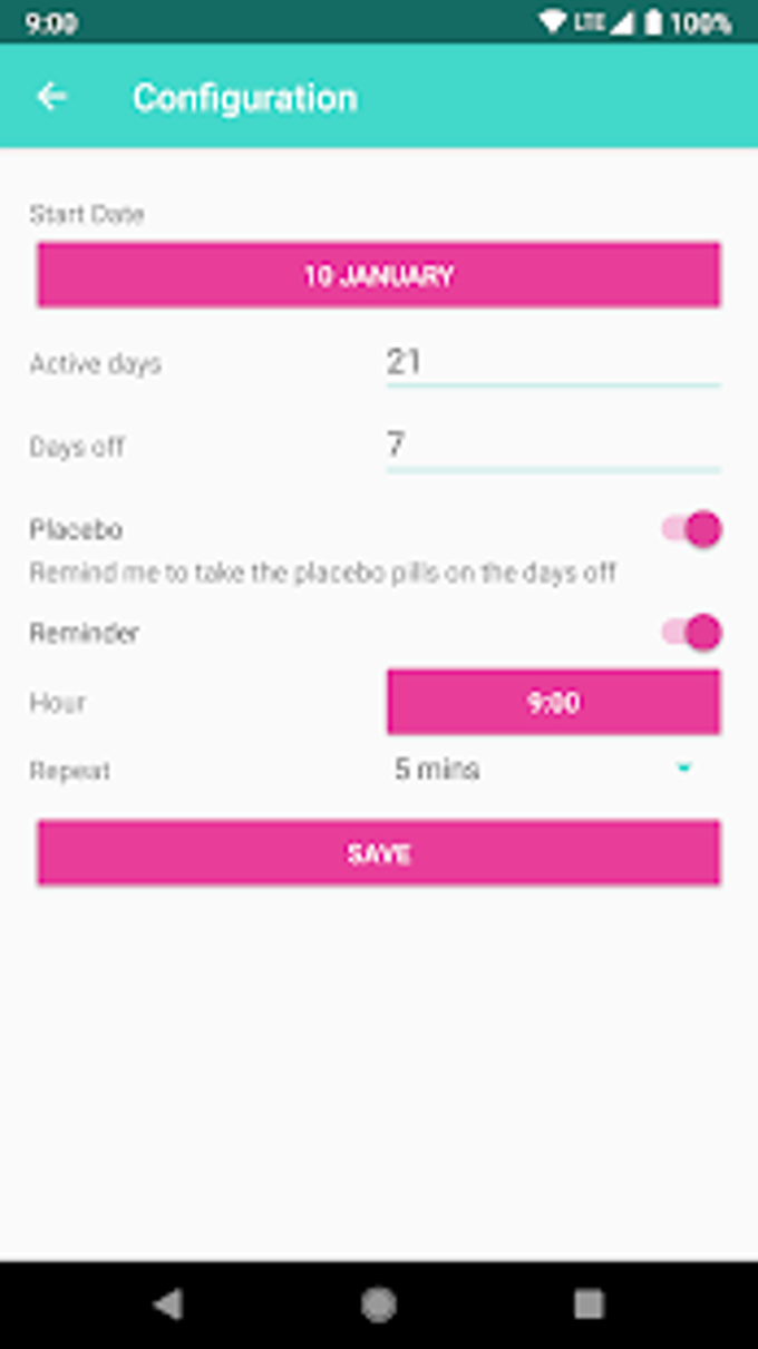 Birth Control Pill Reminder  Tracker