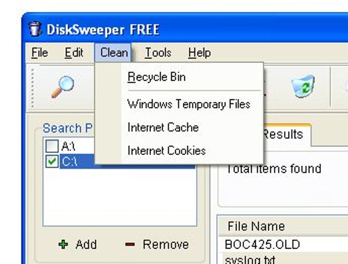 DiskSweeper Free DiskSweeper Free