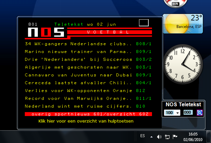 NOS Teletekst Gadget NOS Teletekst Gadget
