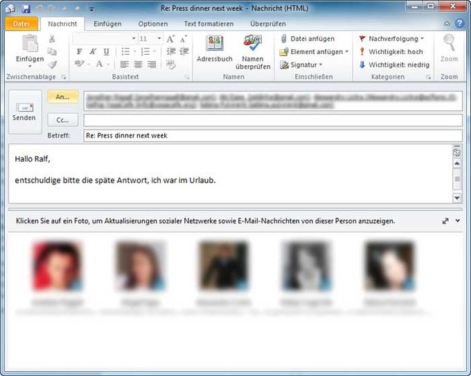 Outlook Social Connector