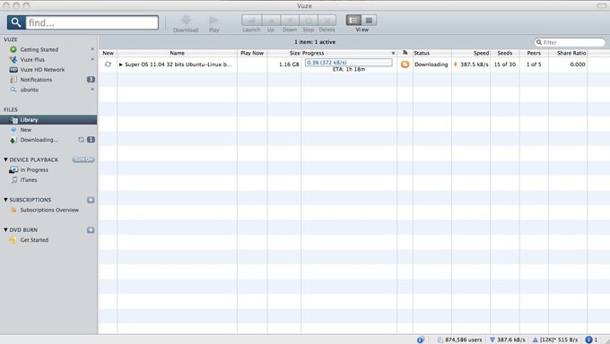 Vuze Azureus per Mac Download