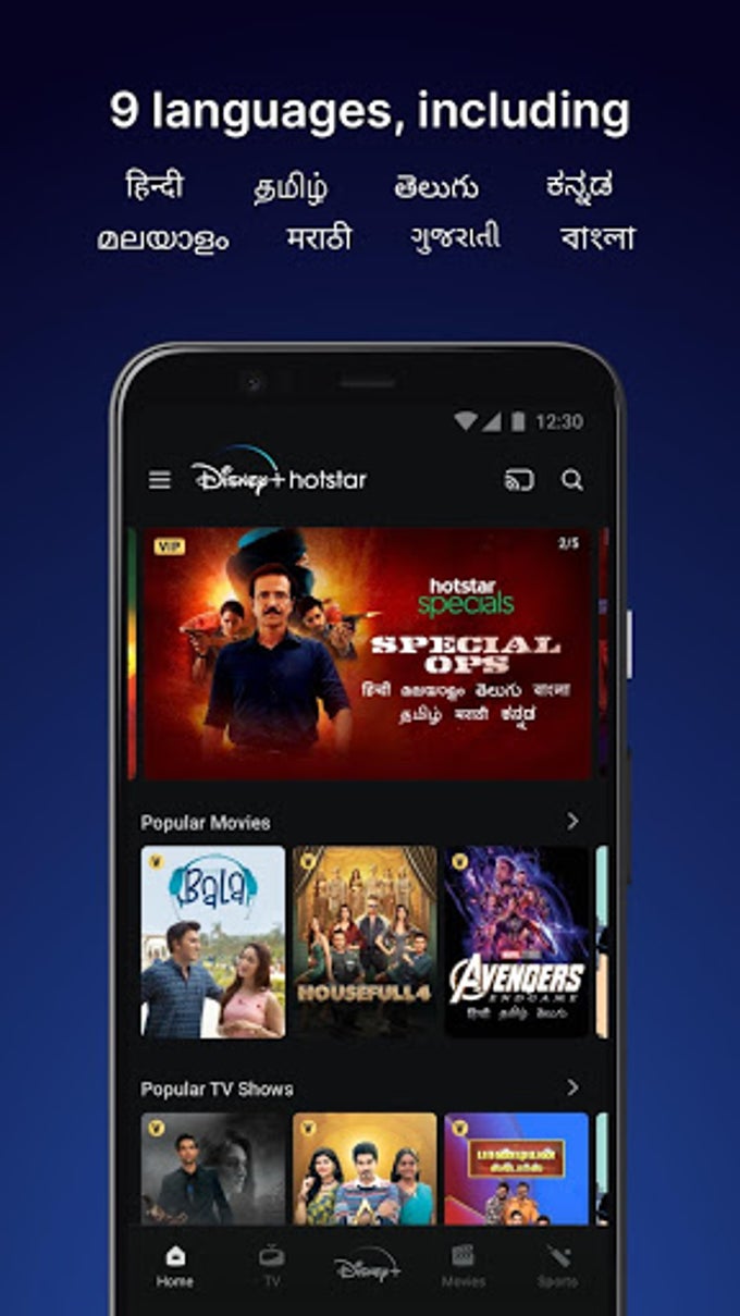 Hotstar live tv on best sale android tv