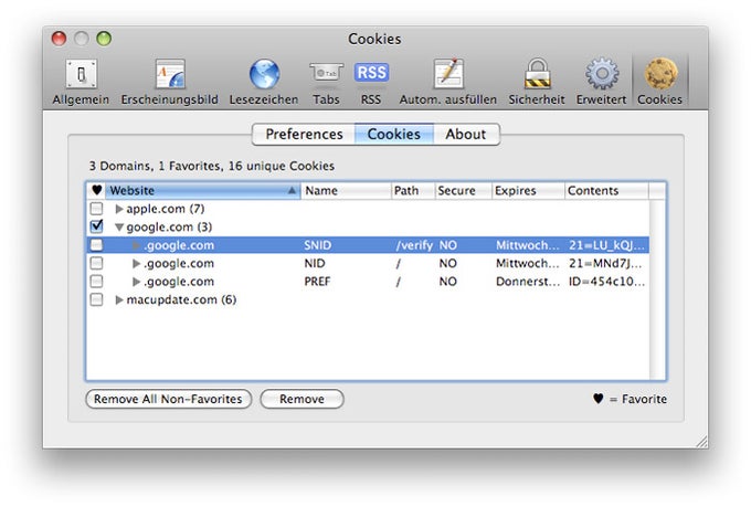 Safari Cookies Safari Cookies