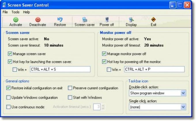 Screen Saver Control Screen Saver Control