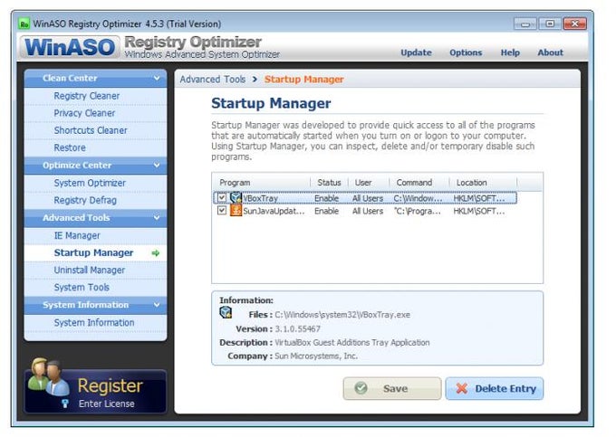 WinASO Registry Optimizer WinASO Registry Optimizer