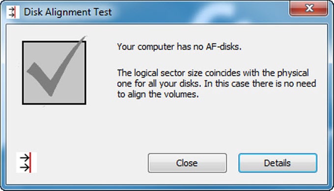 Disk Alignment Test Disk Alignment Test