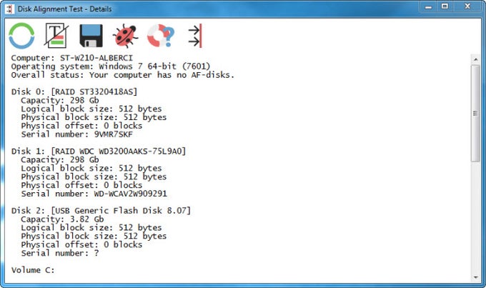 Disk Alignment Test Disk Alignment Test