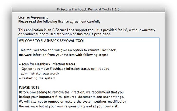 F-Secure Flashback Removal Tool F-Secure Flashback Removal Tool