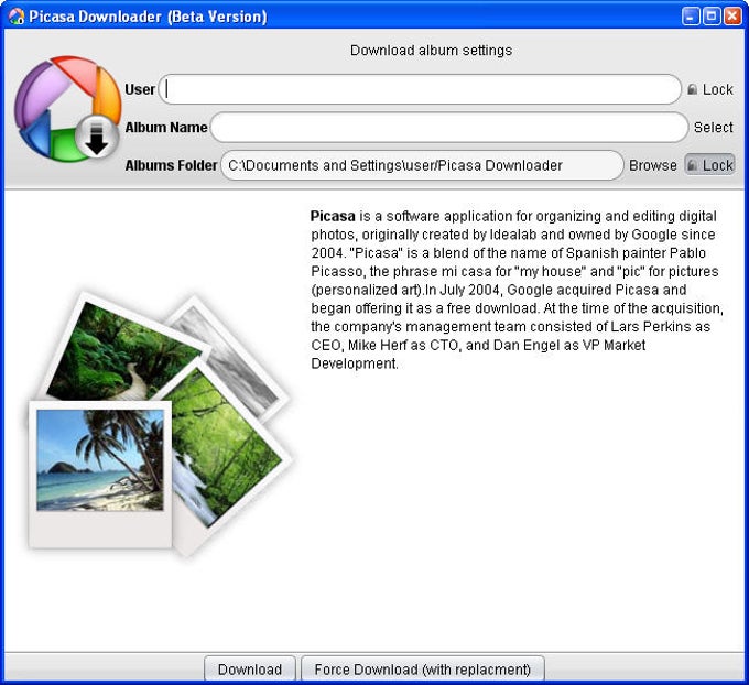 Picasa Album Downloader Picasa Album Downloader