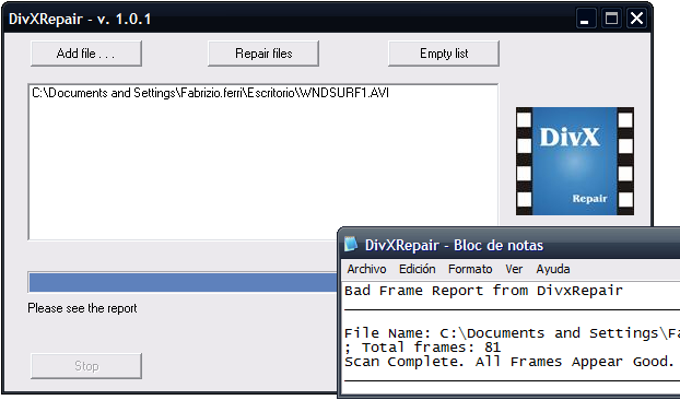 DivXRepair DivXRepair
