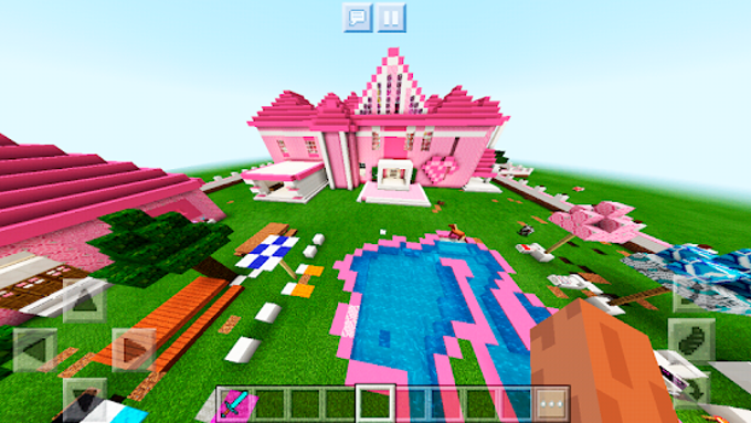 Pink House Pixel craft 2019 Map for Girls