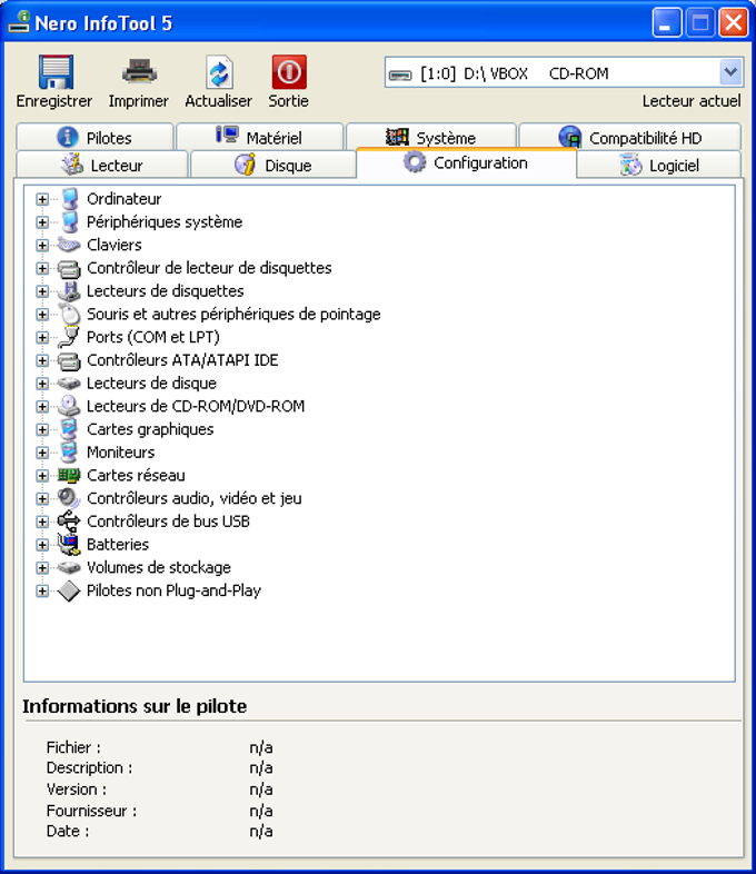 Nero InfoTool Nero InfoTool