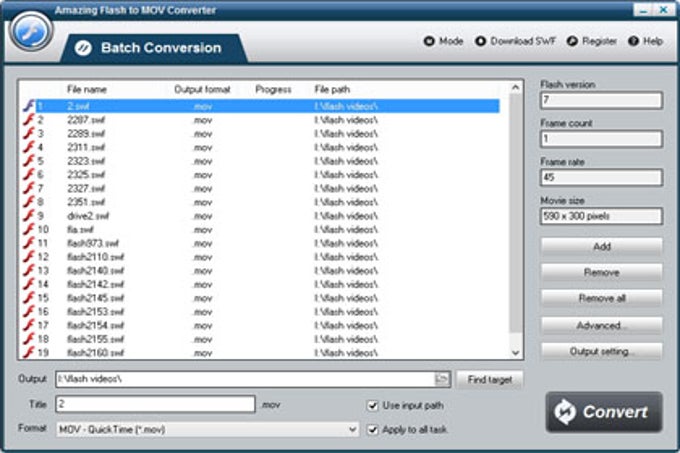 Amazing Flash to MOV Converter