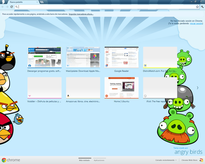 Tema Angry Birds Tema Angry Birds