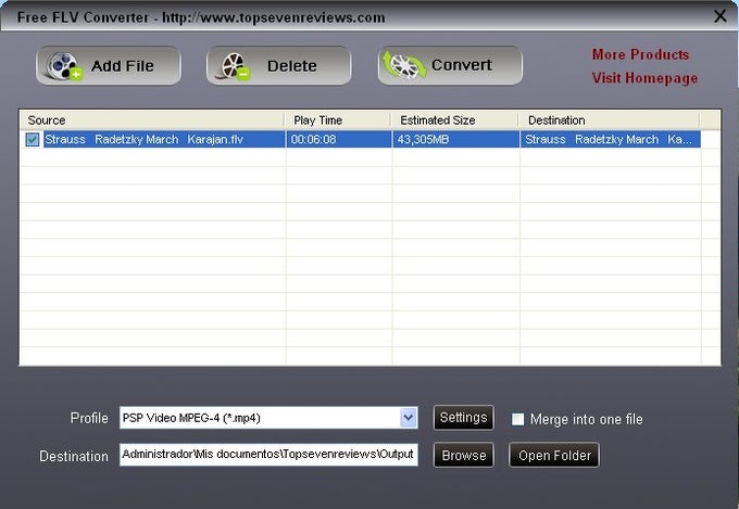 Free FLV to PSP Converter Free FLV to PSP Converter
