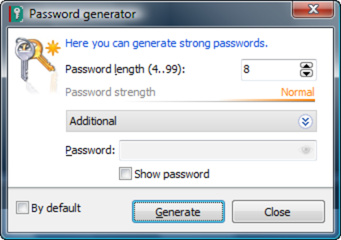 kaspersky password manager generated passwords