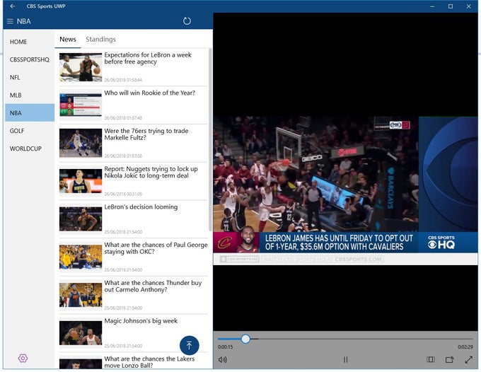 CBS Sports UWP CBS Sports UWP