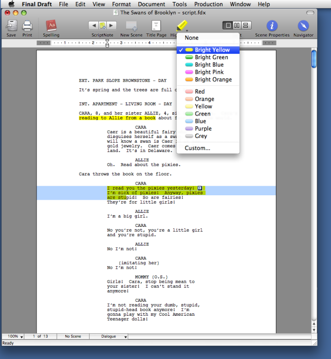 features of final draft software