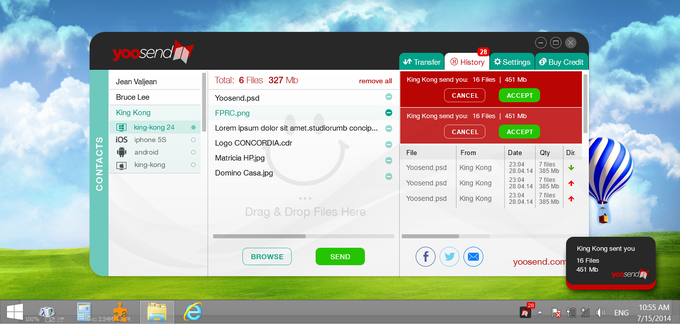 yooSEND file transfer and sharing files yooSEND file transfer and sharing files