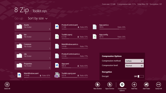8 Zip for Windows 10