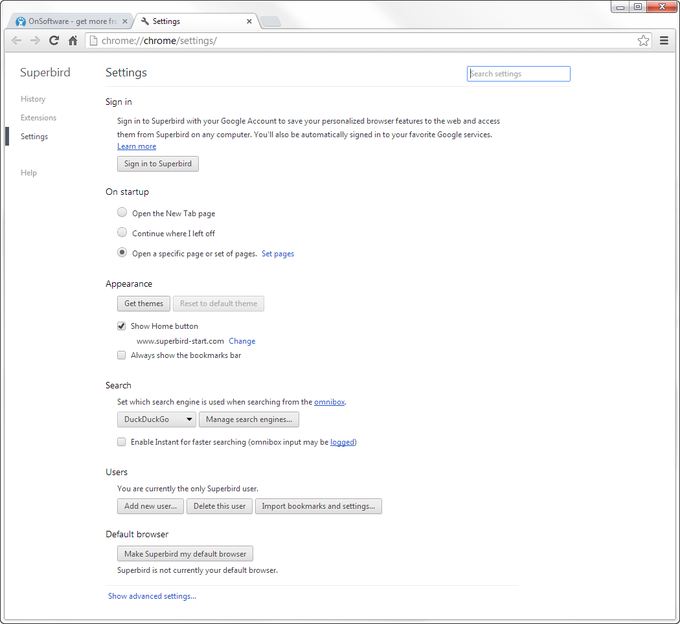 Superbird Browser Superbird Browser