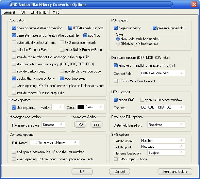 ABC Amber BlackBerry Converter ABC Amber BlackBerry Converter