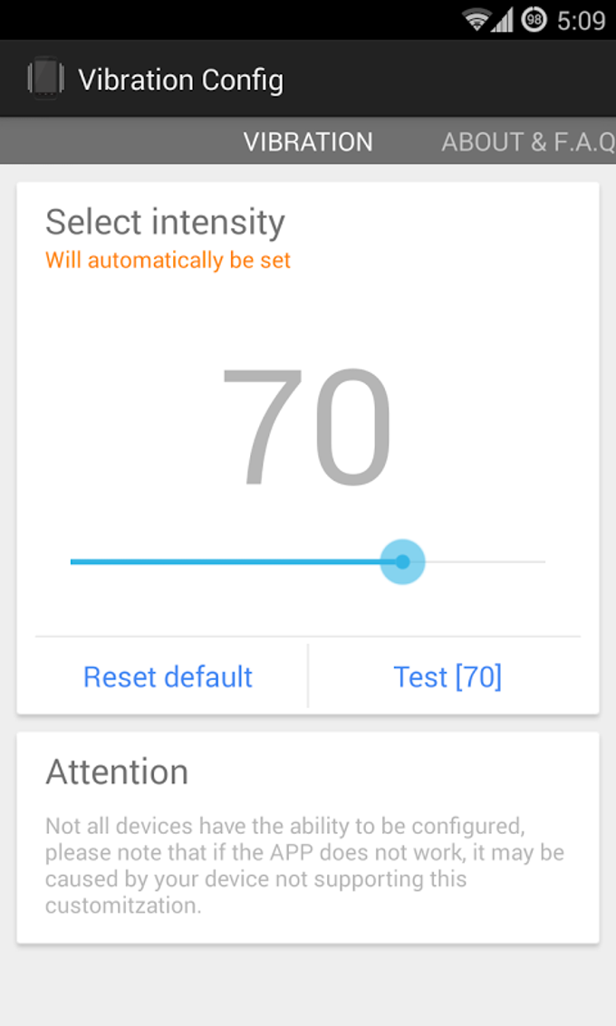 Android wear vibration intensity hotsell