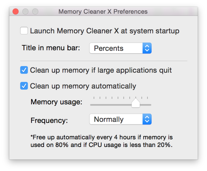 memory x cleaner mac