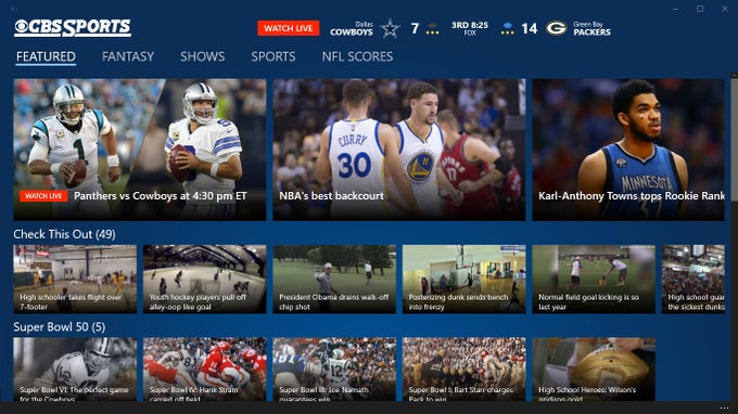 cbs sports app super bowl free