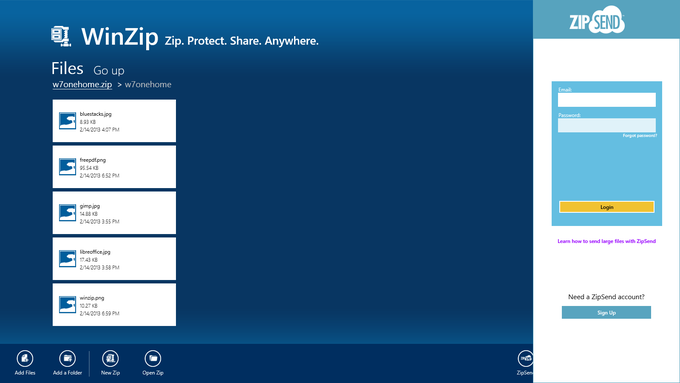 WinZip for Windows 10 WinZip for Windows 10
