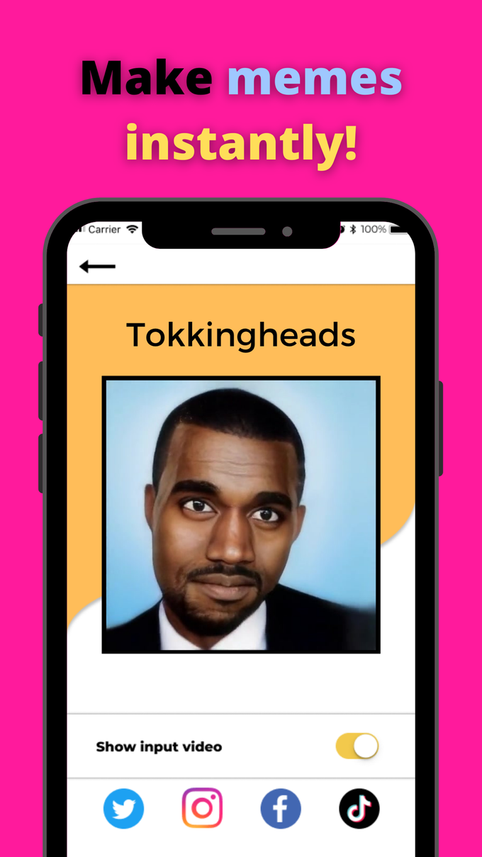 TokkingHeads: Portrait Video для iPhone — Скачать